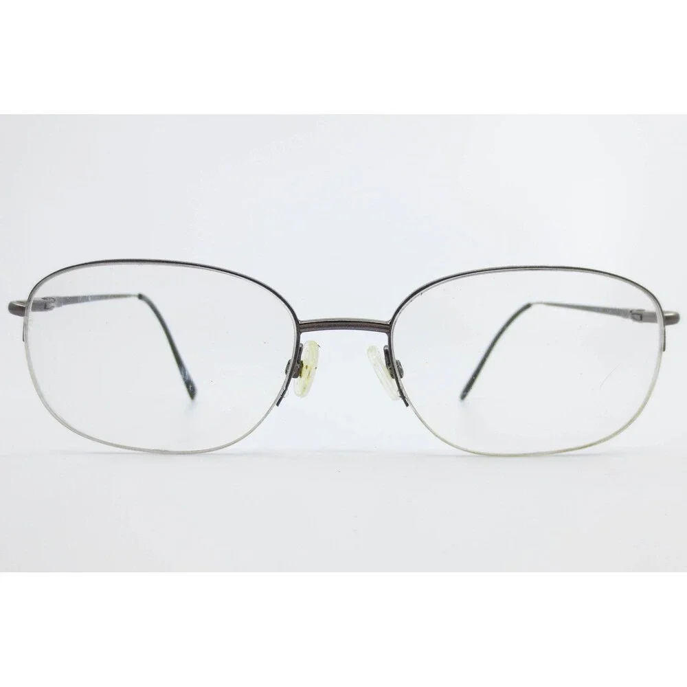 Ducks Unlimited DU-124 Eyeglasses Gunmetal Oval Semi-Rimless Metal Frames